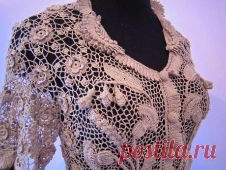 Irish crochet &amp;: Очень красивый и нежный жакет. Ирландия