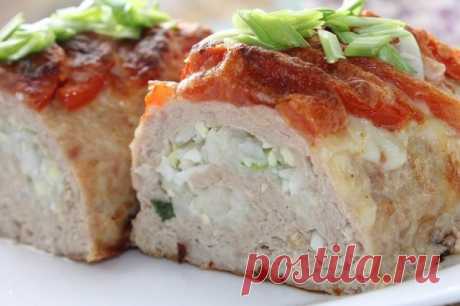 КУРИННЫЙ РУЛЕТ С РИСОВОЙ НАЧИНКОЙ