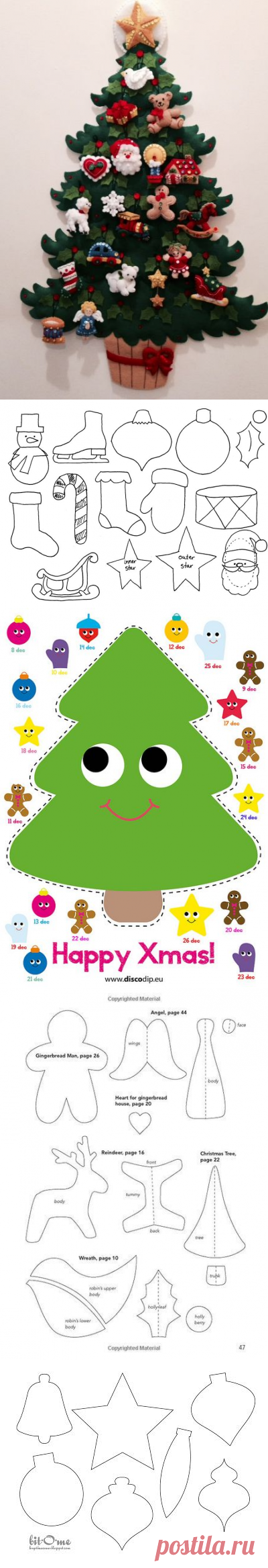 Новогодняя елка из фетра. Елка из фетра своими руками | Amac