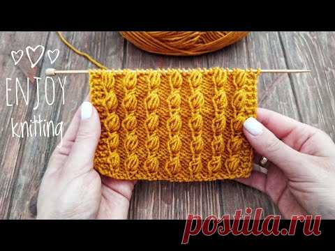 КЛАССНЫЙ Узор ШИШЕЧКИ спицами | Popcorn stitch knitting tuturial