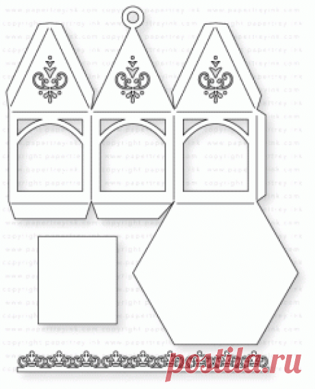 Papertrey Ink - Petite Ornament: Hexagon Die: Papertrey Ink Clear Stamps Dies Paper Ink Kits Ribbon
