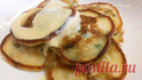 Оладьи на кефире пышные с зеленым луком. Очень вкусно - Простые рецепты Овкусе.ру