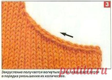 Вывязывание оката рукава