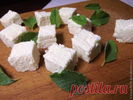 250 гр сыра &quot;Фета&quot; с одного литра молока в домашних условиях | Четыре вкуса