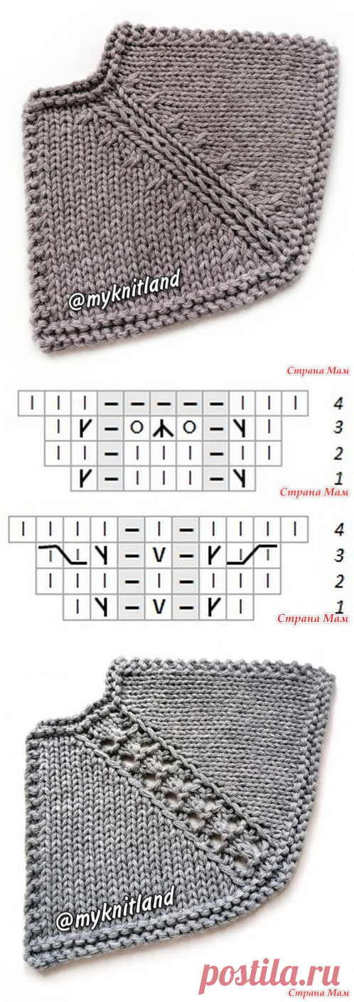 10 идей для регланной линии при вязании сверху вниз - Вязание - Страна Мам