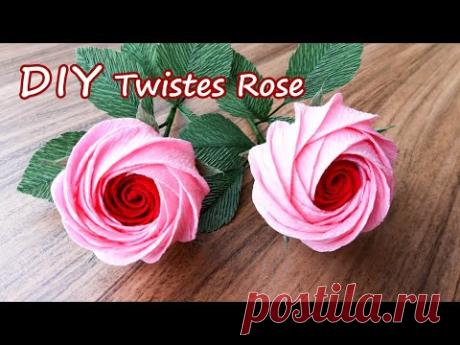 Twisted Rose Paper Flower #2 / Handmade Gift Ideas / Góc nhỏ Handmade