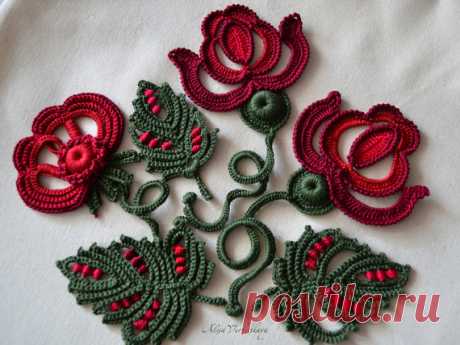 Application 2 4 inches 5-10 cm Irish crochet jewelry от AlisaSonya