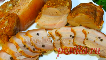 Два рецепта грудинки для бутербродов. Изумительна на вкус, тает во тру. Приготовите не раз, придав ей любимый аромат. | РЕЦЕПТЫ ОТ МАМУЛИ | Дзен