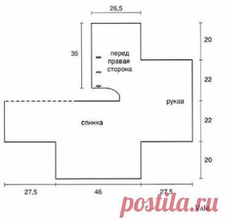 Стильный жакет спицами схемы