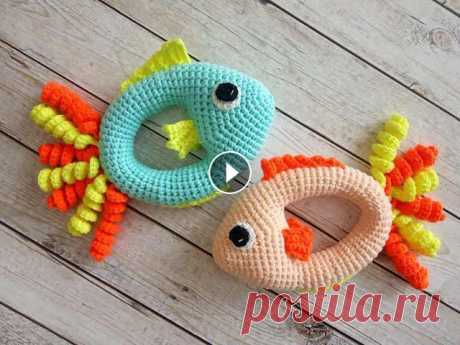 ЧАСТЬ 2. Погремушка рыбка вязаная крючком/Fish rattle Автор схемы погремушки &quot;Рыбка&quot; Anna Bank Nieisen Ссылка на МК ЧАСТЬ 1: Мой инстаграм:...