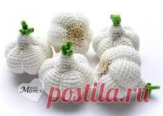 1 Pcs  Crochet garlic teether teeth play food kitchen от MiniMoms