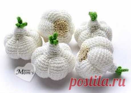 1 Pcs  Crochet garlic teether teeth play food kitchen от MiniMoms