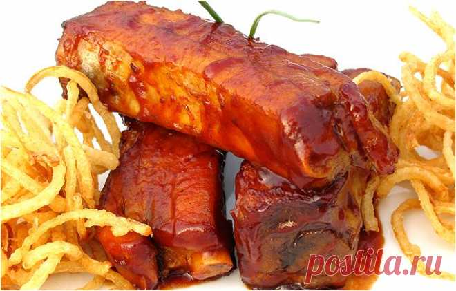 Ребрышки свиные / Pork Ribs - Рецепт свиных ребрышек - Как приготовить ребрышки свиные - Бургомистр пивной ресторан в центре Москвы