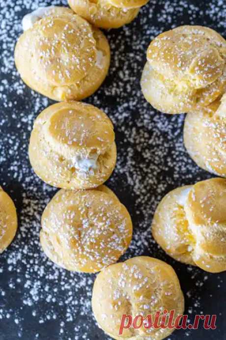 Очень вкусные профитроли с кремом – пошаговый фото рецепт