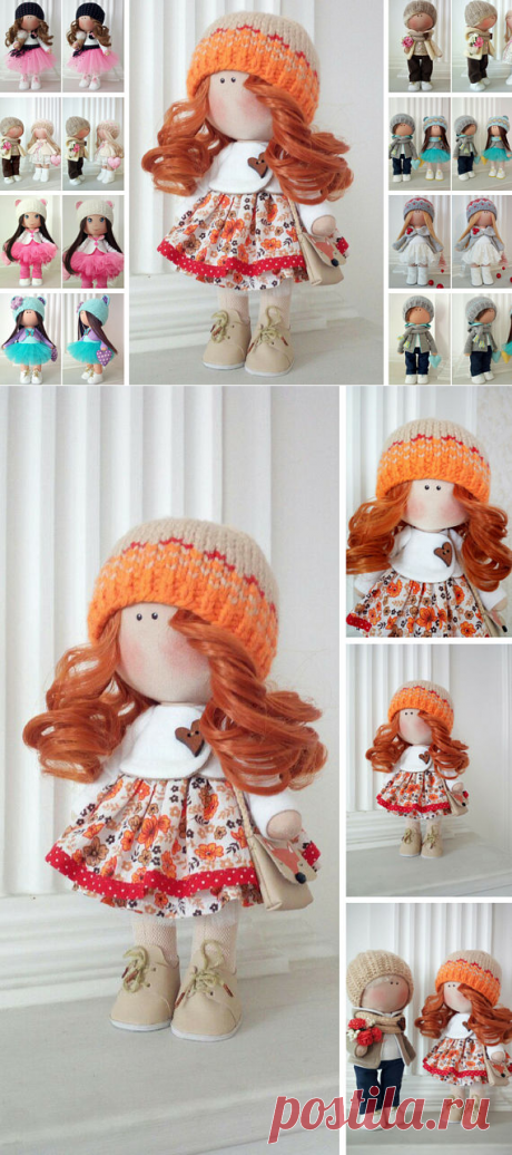 Textile Soft Doll Handmade Baby Room Doll Love Winter Doll