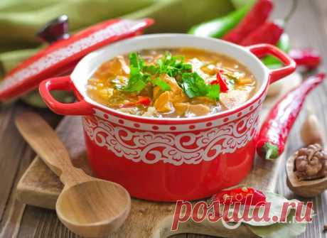 Суп харчо: рецепт с курицей