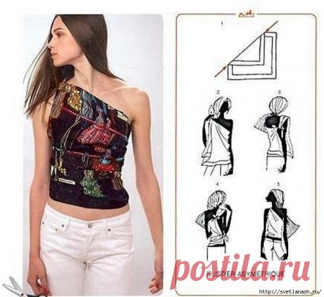 Модная одежда из платков. Идеи,выкройки и МК по пошиву..