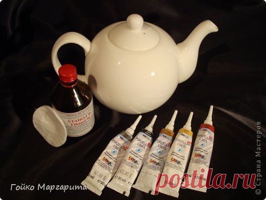 (+1) тема - Точечная роспись заварочного чайника | Очумелые ручки