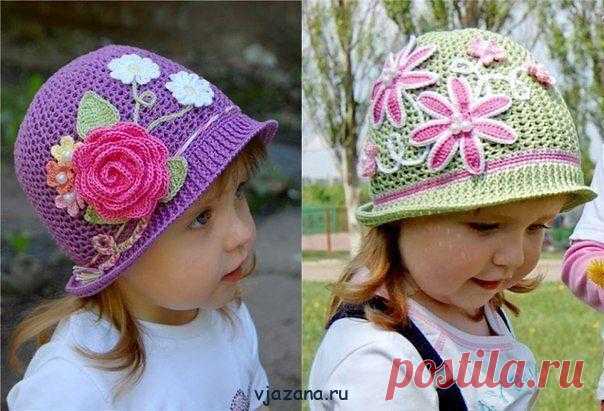 Шляпка-панамка крючком для девочки 5-6 лет, схема и описание | Вязана.ru