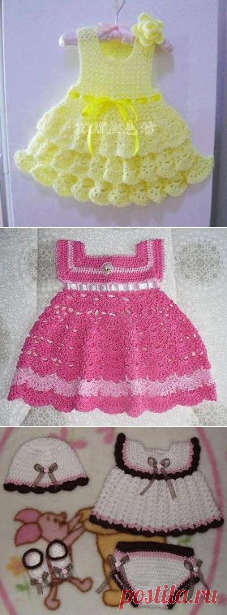 Croche pro Bebe: Vestidinhos achados na net,pura inspiração....