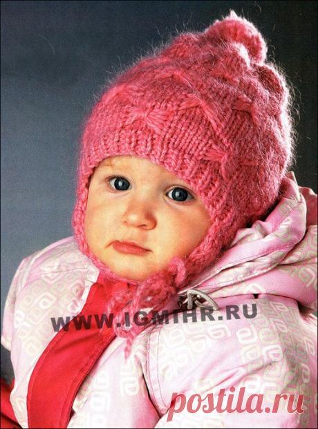 Зимняя шапочка для девочки спицами: схемы с инструкциями
