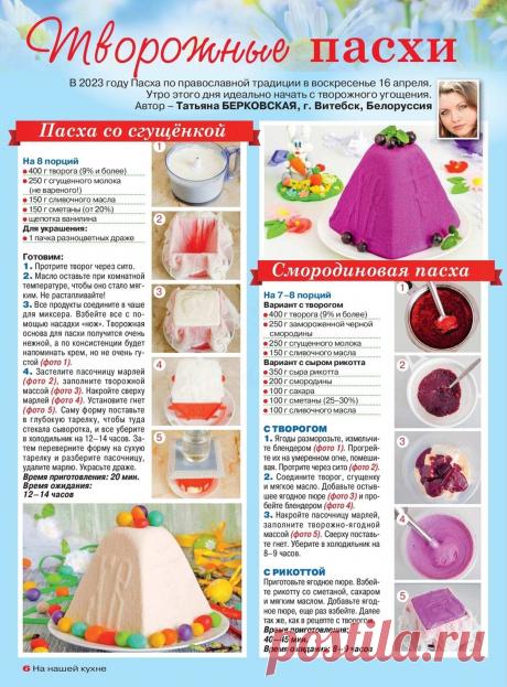 Пасха со сгущенкой. Смородиновая пасха