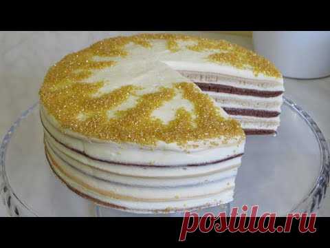 Торт МАСЛЕНИЦА Без ДУХОВКИ! НЕЖНЫЕ ПРОПИТАННЫЕ КОРЖИ и БЫСТРОЕ ПРИГОТОВЛЕНИЕ! БИСКВИТНЫЕ БЛИНЧИКИ