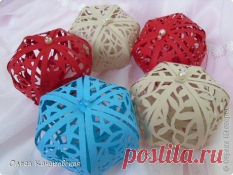 УКРАШЕНИЯ НА ЕЛКУ ИЗ БУМАГИ