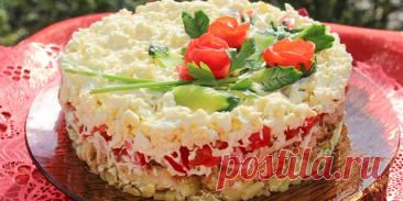 *ЛЕТО*: СЛОЁНЫЙ САЛАТ С КУРИЦЕЙ И КАБАЧКАМИ