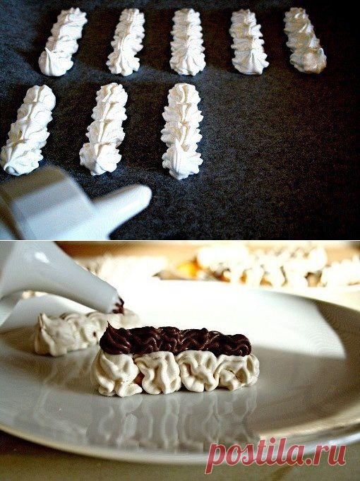 Как приготовить безе с кофейной начинкой - рецепт, ингридиенты и фотографии