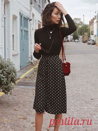 Образы с платьями и юбками в горошек — Модно / Nemodno