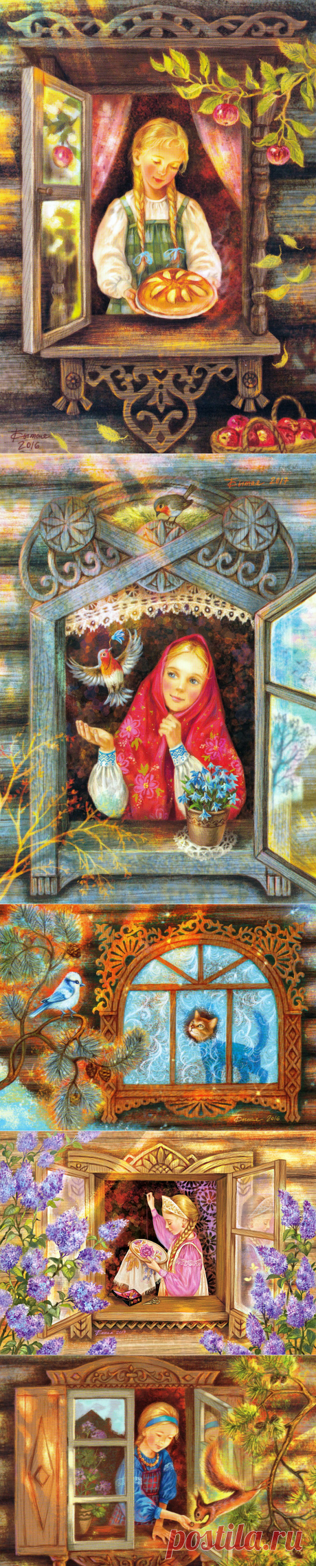 Художник-иллюстратор Таня Сытая (Tanya Sitaya). Серия "Окошки"