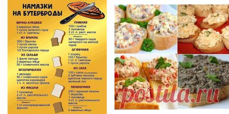 Намазки на бутерброды Лучшим блюдом для лёгкого перекуса является бутерброд. Чтобы он не только утолял голод, но и был вкусным, нужно дополнять его различными намазками.Популярные на
