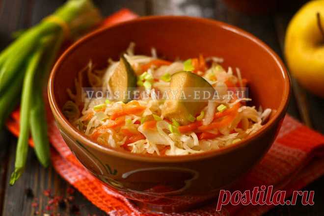Квашеная капуста с яблоками | Волшебная Eда.ру