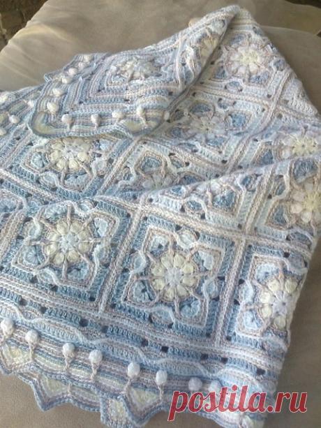 Ravelry: детское одеяло с рисунком наложения крючком от CAROcreated design