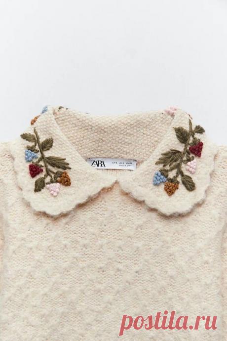 Какой может быть вышивка на вязаном джемпере. Разные техники и неожиданные места для размещения. | Mnemosina вязание | Яндекс Дзен
