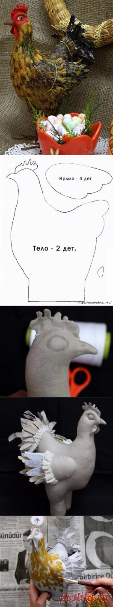 ПАСХАЛЬНАЯ КУРОЧКА МАРИИ БЫКОВОЙ. МАСТЕР КЛАСС, ВЫКРОЙКА