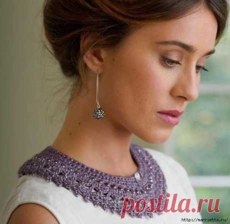 Нежный ажурный воротничок крючком. Схема вязания. 

Нежный ажурный воротничок крючком

Схема вязания:



источник
