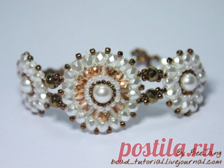 DIY pearl bracelet. Мастер-класс по плетению браслета из бусин.