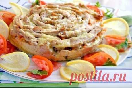 Шустрый повар.: Мясной пирог &quot;Чайная роза&quot;