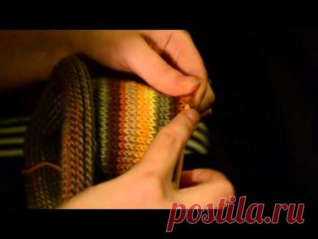 Тунисское вязание по кругу от двух мотков.