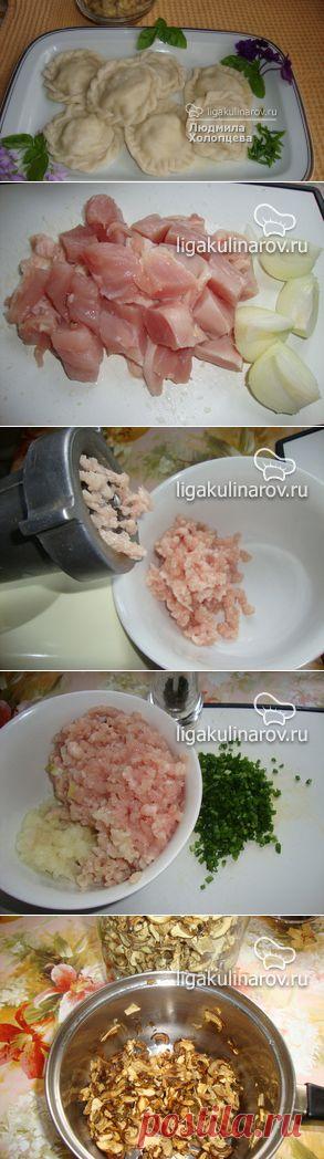 Равиоли с куриным фаршем и грибным соусом – рецепт с фото от Лиги Кулинаров, пошаговый рецепт