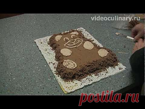 Бисквитный шоколадный торт Мишка - Видеокулинария.рф - видео-рецепты Бабушки Эммы