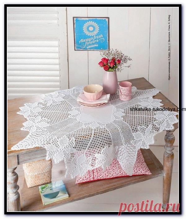 Красиві серветки гачком. Філейна серветка гачком