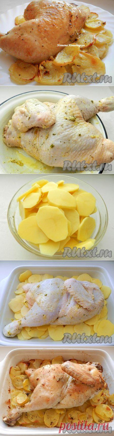 Как приготовить курицу с картофелем в духовке (рецепт с фото) | RUtxt.ru