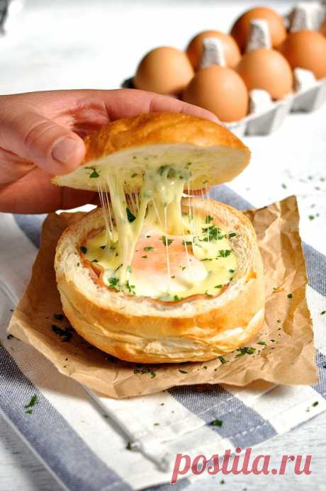 No Washing Up Ham, Egg & Cheese Bread Bowls | RecipeTin Eats
