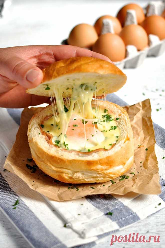 No Washing Up Ham, Egg & Cheese Bread Bowls | RecipeTin Eats