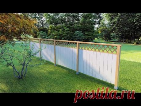 Как построить деревянный забор своими руками