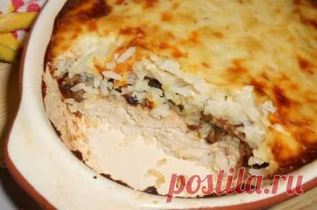 Рисовая запеканка с курицей и грибами — Д а ч а