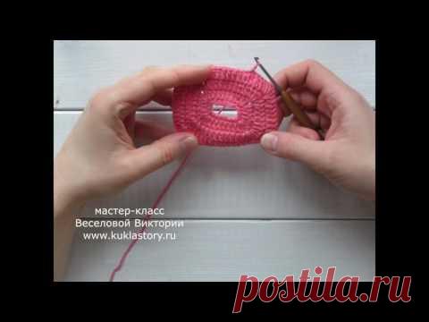 Платье - реглан крючком для куклы